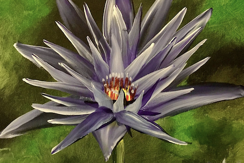 Purple Lotus Beginner Painting Classes San Diego CourseHorse